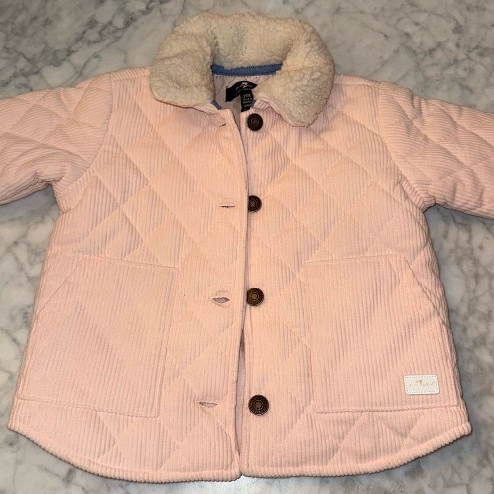 NWT 7 FOR ALL MANKIND GIRLS ROSE PALE JACKET 24M